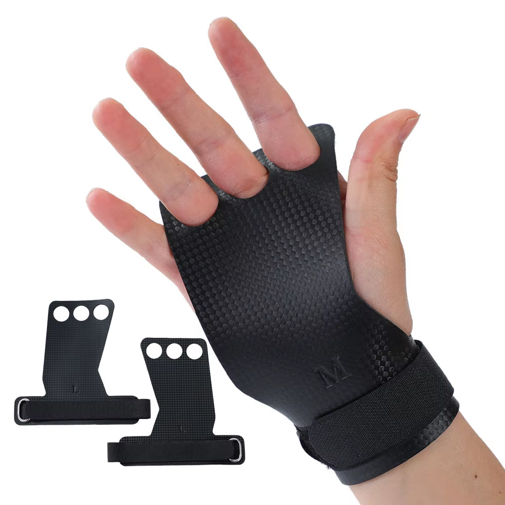 Carbon Gymnastics Hand Grips Weightlifting Workout Gym Gloves Palm Protection for Kettlebell Pull up Gymnastic Crossfit Grip